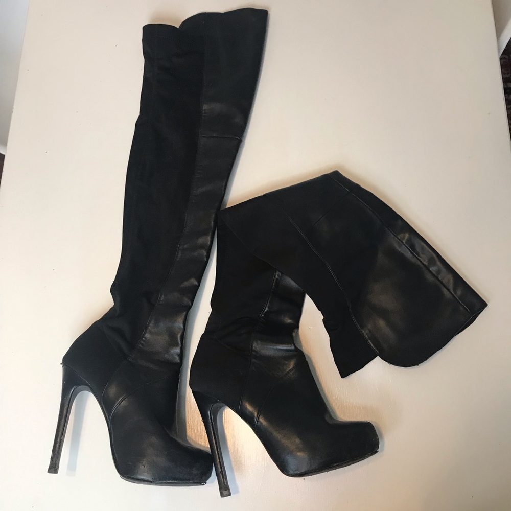 Steve Madden Thigh High Leather Boots